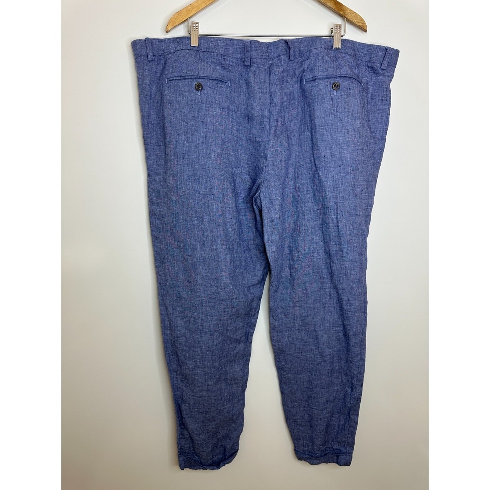 Murano Baird McNutt 100% Linen Alex Fit Flat Front Pants Mens 48" x 32" Cuffed - Picture 6 of 12